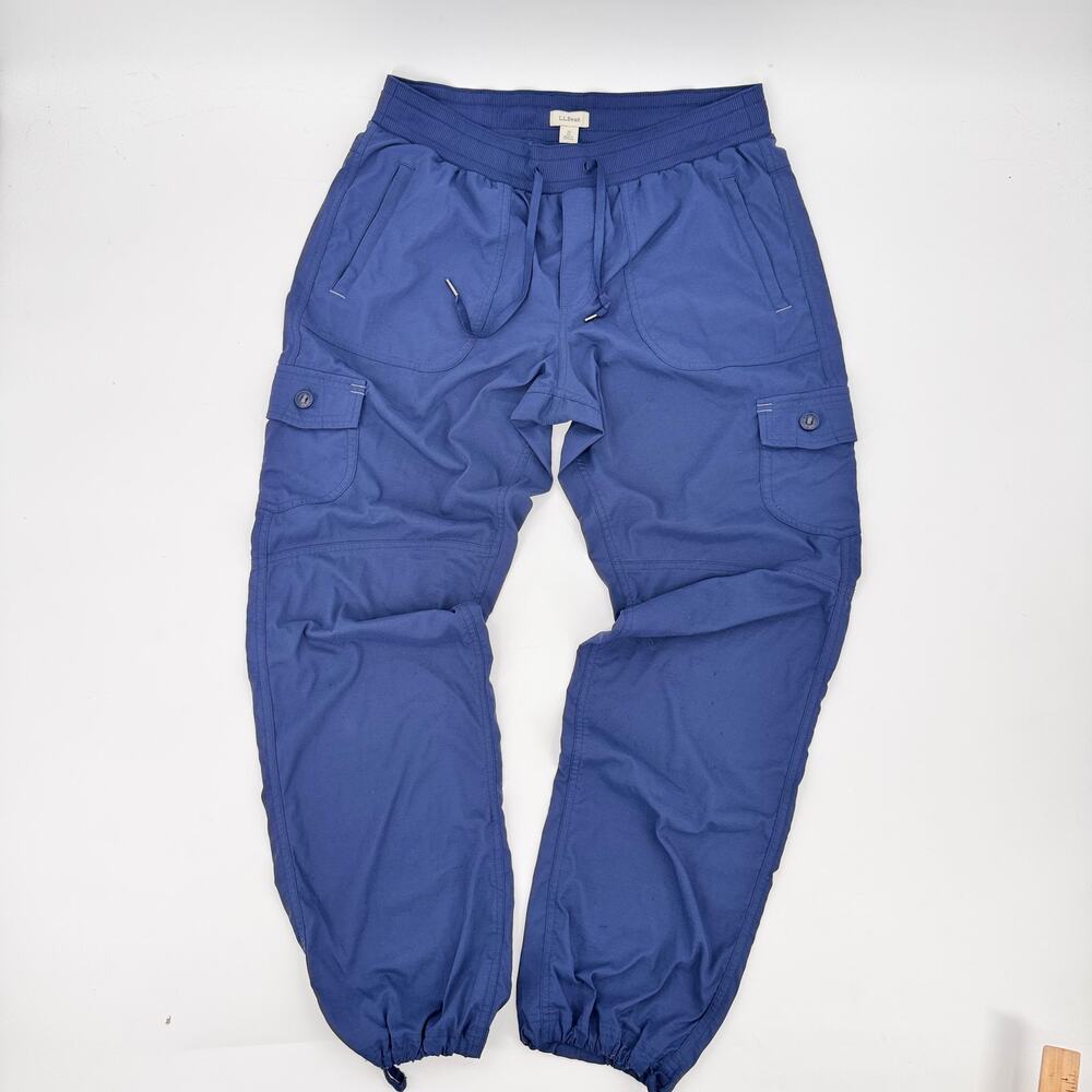 L.L.Bean Women's Vista Camp Pants Medium Blue Cargo Hiking Outdoor UPF 50+